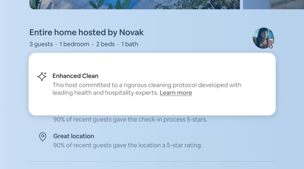 Hosts who commit to following the cleaning protocol will receive a special call-out on their listing page.