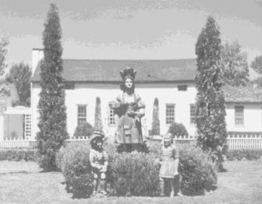 Historical black and white photo of The Pond House before its renovation.
