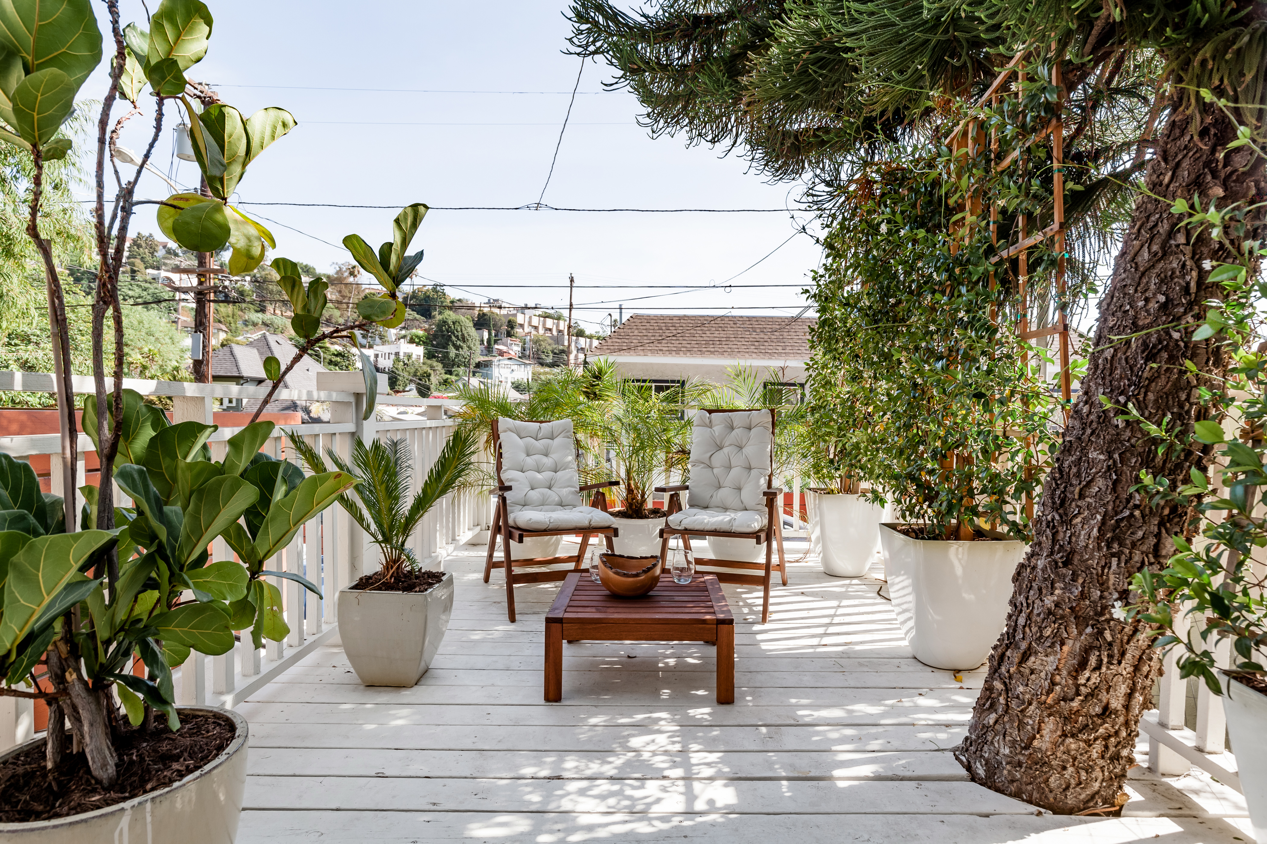 Front porch of "Explore Silver Lake from Designer Hillside Retreat"