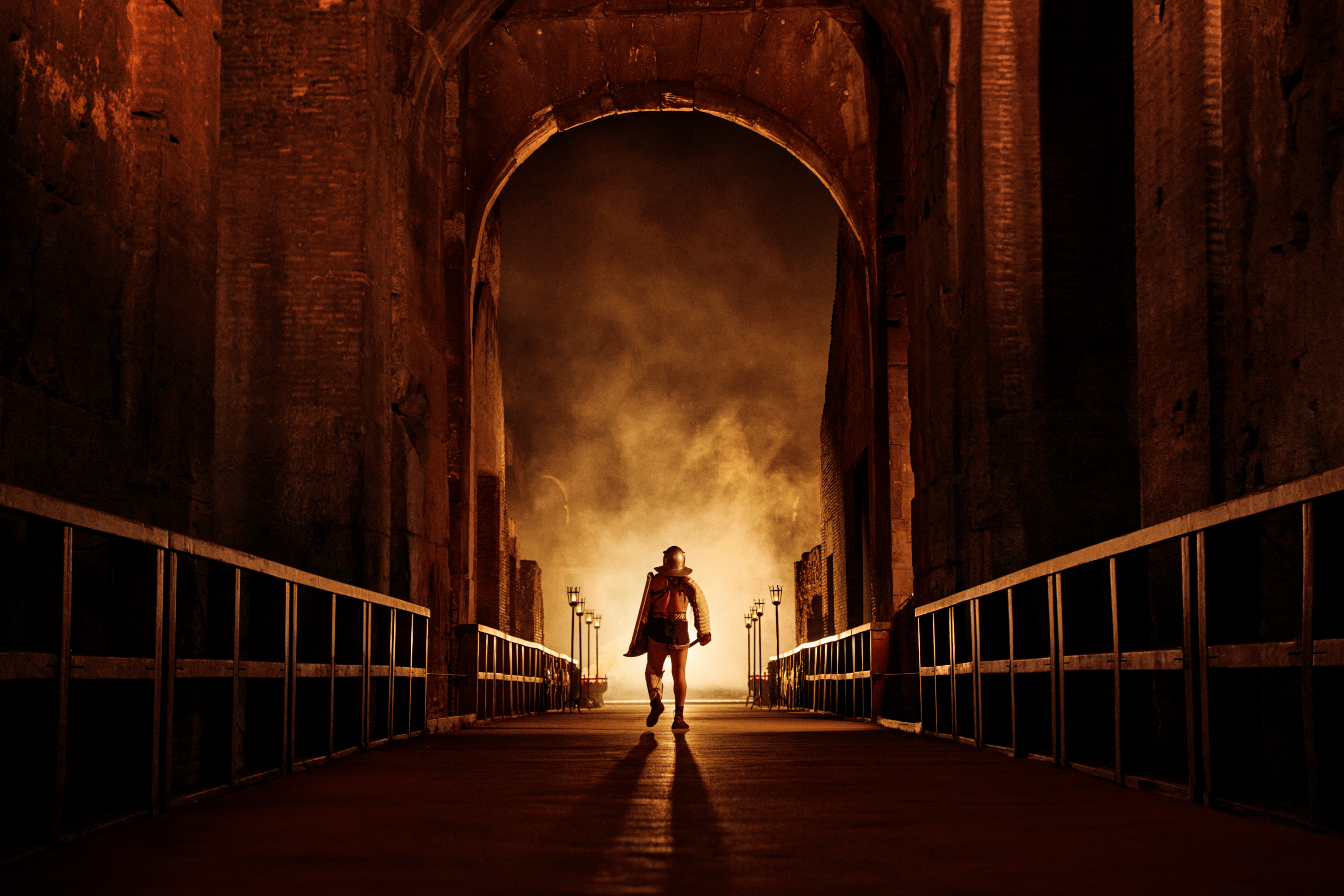 Gladiator entering colosseum