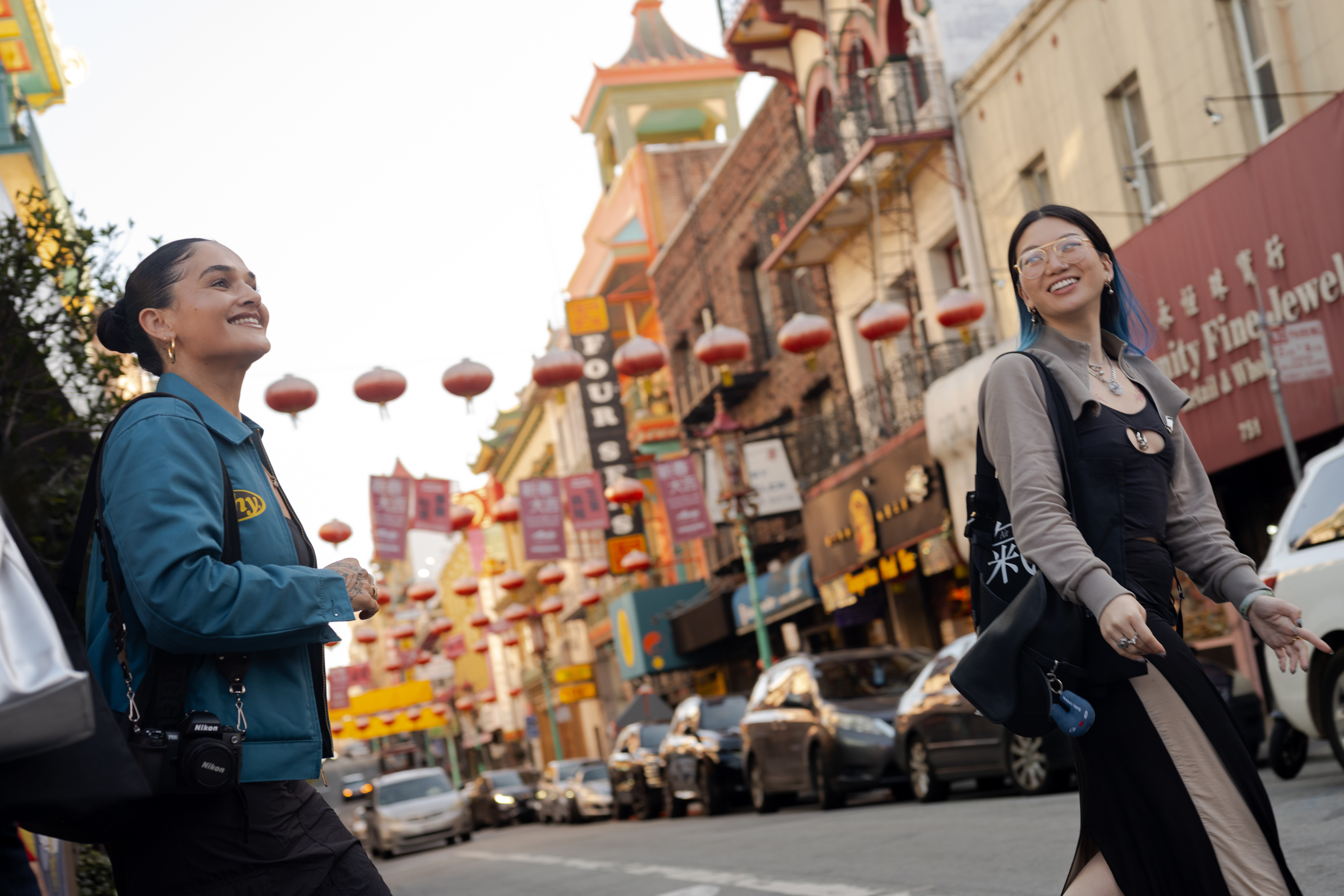Visitors shop in Chinatown in San Franscico