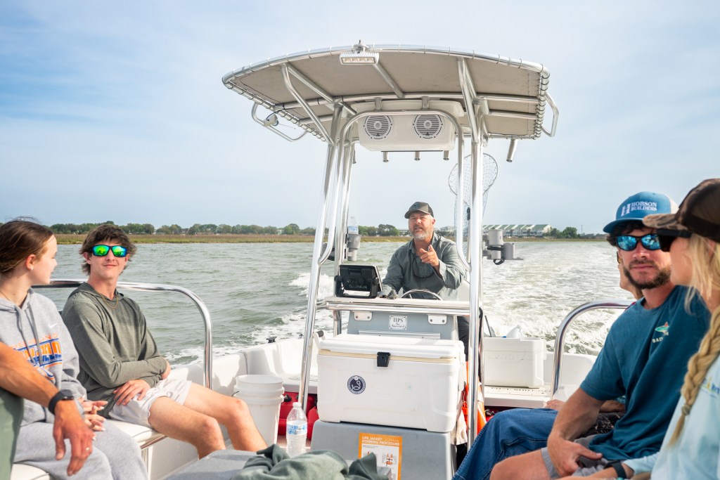 Passengers on a boat