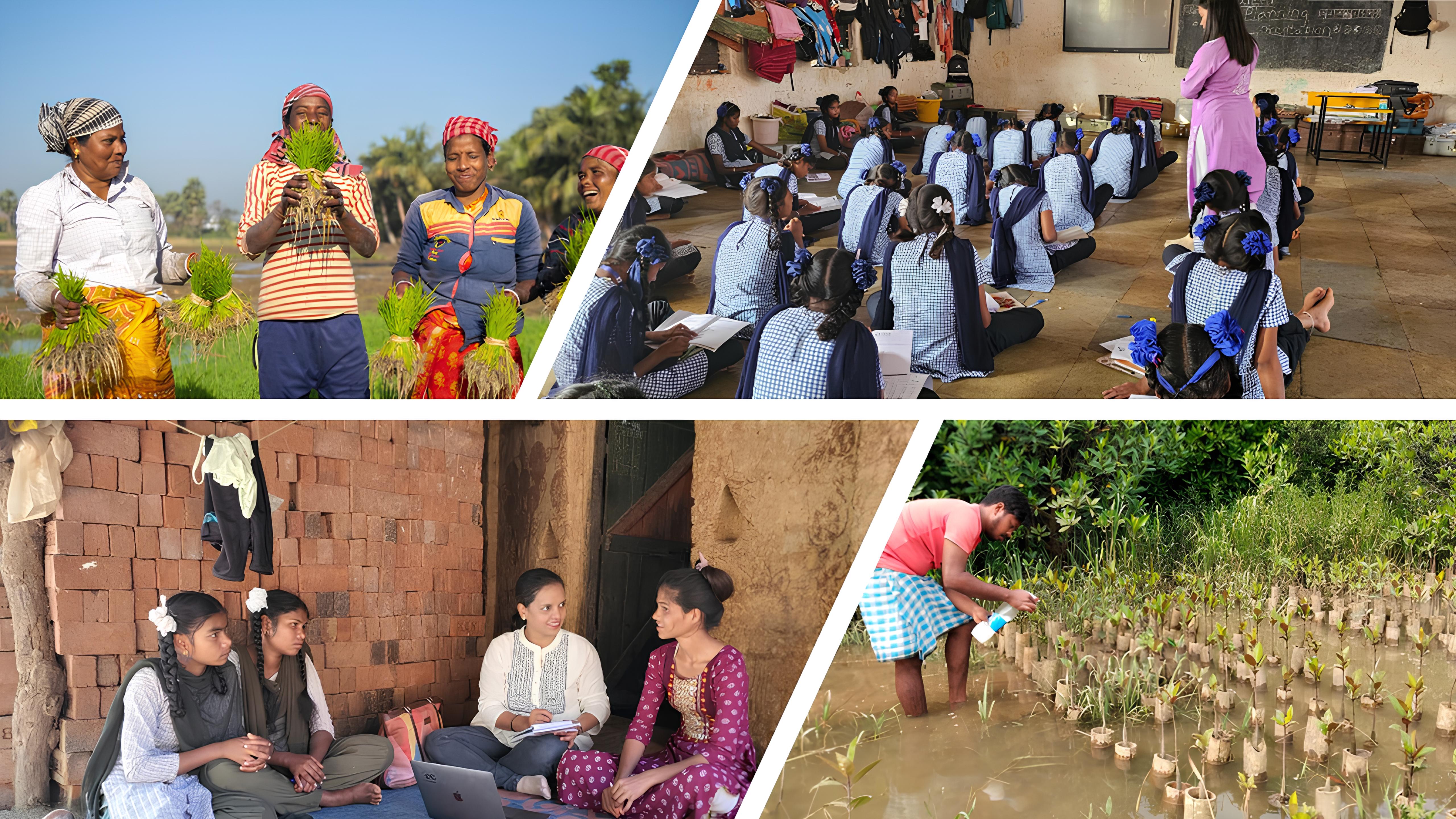 Collage depicting the work which FIDR, Aasman Foundation & ACCESS do