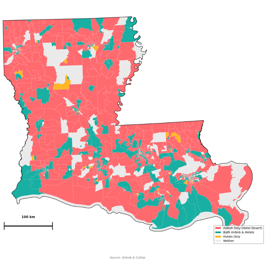 Map of census tracts in Louisiana 