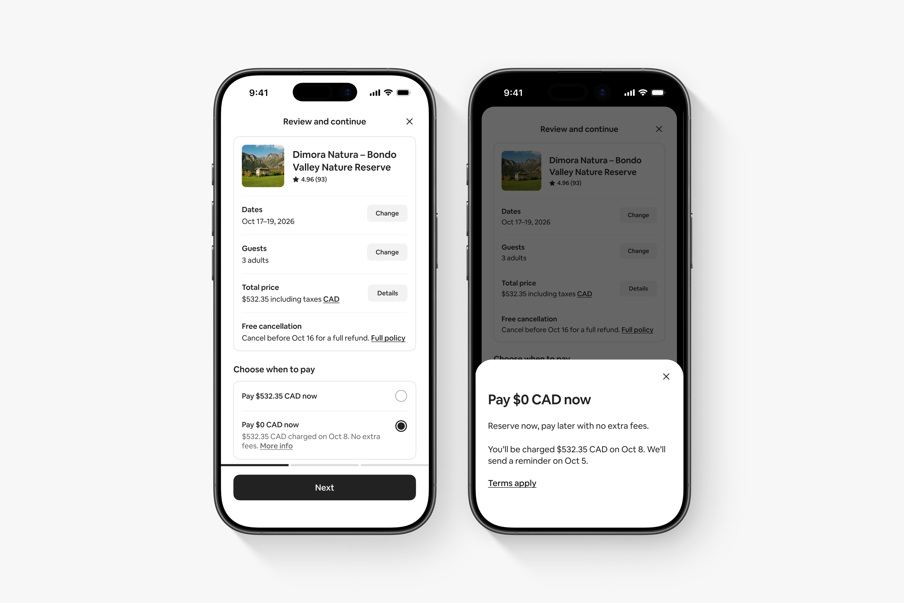 Introducing “Reserve Now, Pay Later,” giving Canadian guests greater flexibility